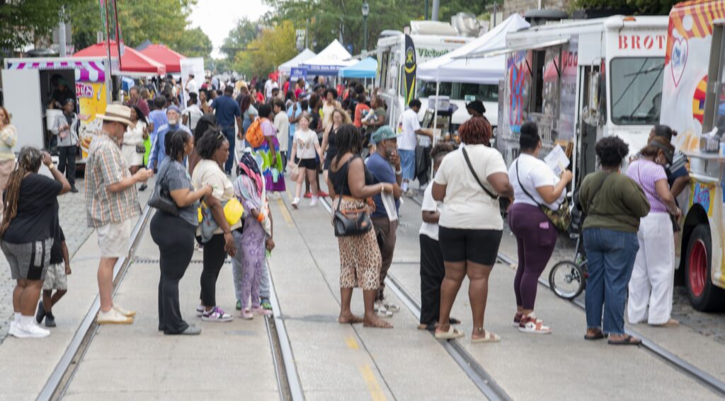 A great crowd during the Germantown Food Festival.